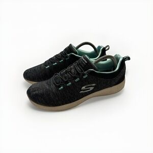 Skechers Burst Equinox Athletic Shoes Sneakers Lite-Weight Size 11 Black/Aqua